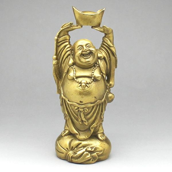 布袋様 置物 金運 祈願 風水グッズ 布袋 さん 置物 七福神 グッズ ハッピーブッダ happy buddha statue 玄関 縁起 縁起物 金運祈願 開運祈願 通販 風水 2024 【銅製 上元宝布袋】