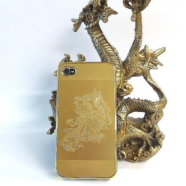 風水火山 風水グッズ 風水 龍 竜 開運祈願 金運祈願 スマホケース ポイント消化 【龍 アイフォンケース(iphone4s 4)(金)(単龍)】ゆうパケット送...
