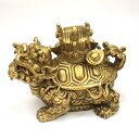 \最大2000円OFFクーポン/ ロングイ 風水 龍亀 ロングイ置物 ドラゴンタートル 龍亀置物 龍の置物 開運 龍 置物 龍 亀 の 置物 金 風水火山 風水グッズ 金運祈願 2025 【銅製 集宝龍亀】