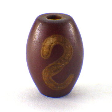 金銭鈎天珠(小)(老茶)(1個)チベット 天珠 パーツ 風水グッズ 風水 2019楽天スーパーSALE ゆうパケット送料無料 auktn