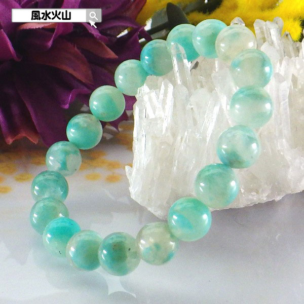 アマゾナイトインクォーツ ブレスレット パワーストーン 天然石 通販 信頼 おすすめ 本物 メンズ レディース ブルー 風水グッズ 開運祈願 風水火山 風水 2...