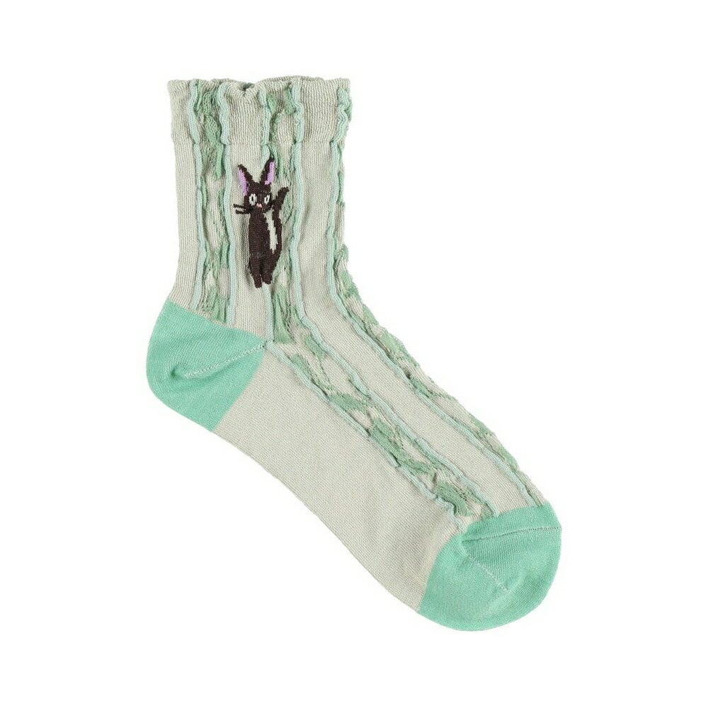 魔女の宅急便 フロート柄ソックス クルー丈 ジジ・グリーン(4)