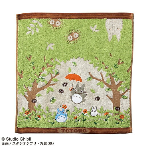 となりのトトロ ウォッシュタオル 木陰の散歩 34×36cm となりのトトロ ウォッシュタオル 木陰の散歩 34×36cm
