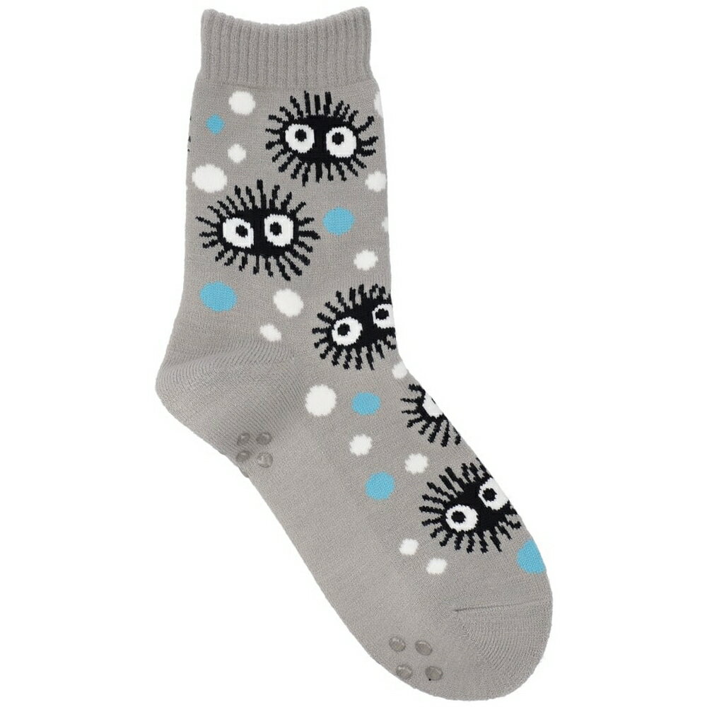 となりのトトロ あったかルームソックス クロスケ クルー丈 23-25cm グレー