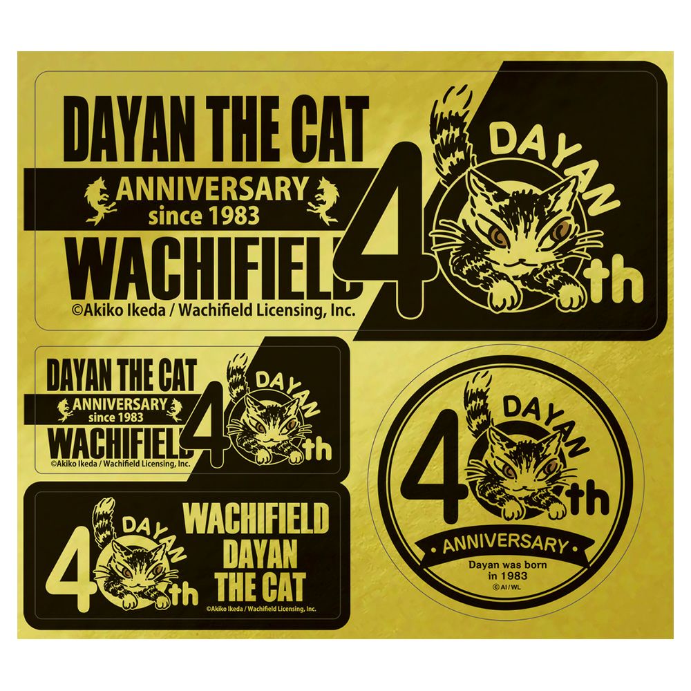 わちふぃーるど 猫のダヤン 40th金色ステッカー 939065