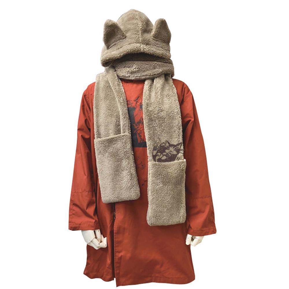 わちふぃーるど 猫耳フーディポケ付ボアマフ 猫は液体 942687