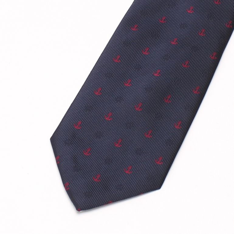 necktie ネクタイ ユニークネクタイ イカリ モチーフ メンズ 男/TIE-FT34 [レギュラーネクタイ マリン 碇 船 海 港 モチーフ イラスト シルエット 可愛い ポップ オシャレ プレゼント ギフト 贈り物 洗える スーツ ビジネス] [M便 1/5] 春夏 クールビズ