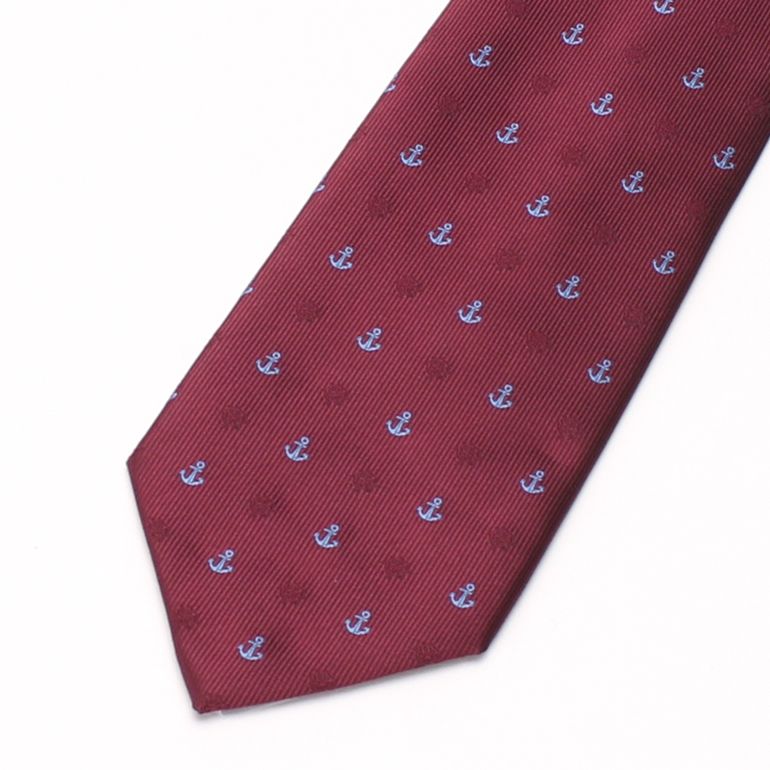 necktie ネクタイ ユニークネクタイ イカリ モチーフ メンズ 男/TIE-FT36 [レギュラーネクタイ マリン 碇 船 海 港 モチーフ イラスト シルエット 可愛い ポップ オシャレ プレゼント ギフト 贈り物 洗える スーツ ビジネス] [M便 1/5] 春夏 クールビズ