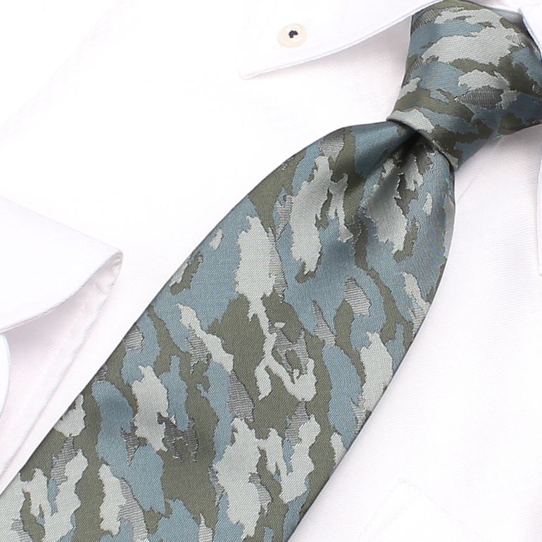 necktie ネクタイ ユニークネクタイ　迷彩 モチーフ メンズ 男/TIE-FT37 [レギュラーネクタイ 迷彩 カモフラ ミリタリー モチーフ 可愛い オシャレ ポップ かっこいい プレゼント ギフト 贈り物 洗える スーツ ビジネス カジュアル] [M便 1/5]