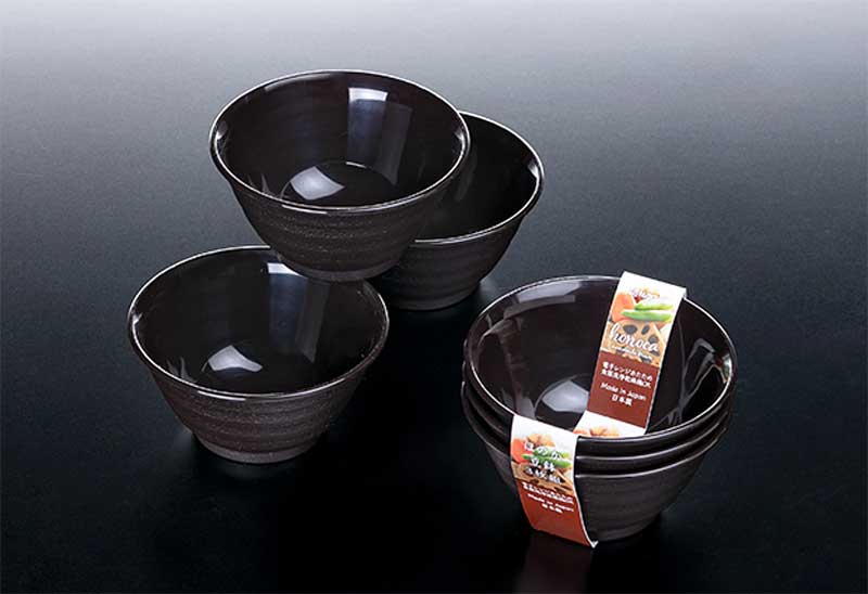 食器 プラスチック ほのか豆鉢 3P 茶