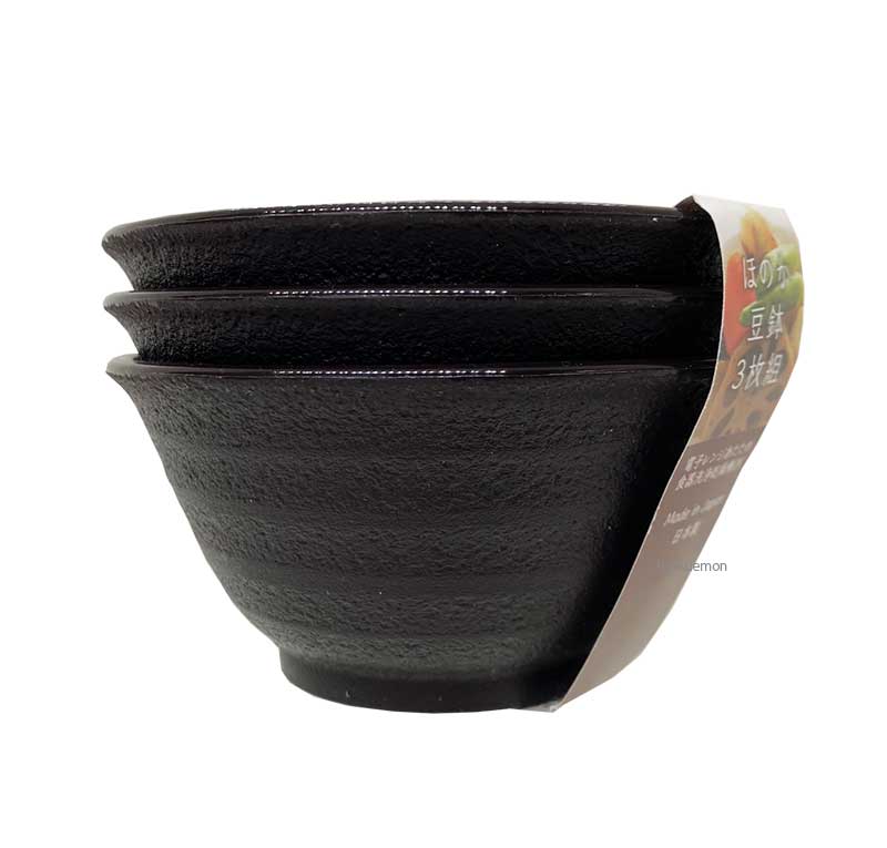 食器 プラスチック ほのか豆鉢 3P 茶