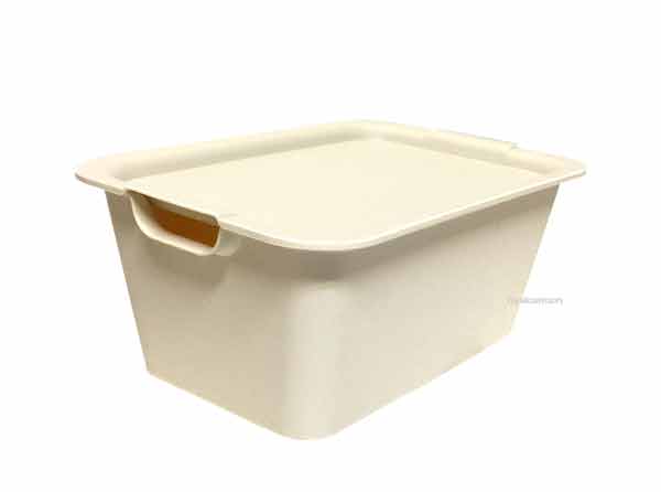 収納ボックス ふた付き おしゃれ プレーンボックス Mセット アイボリー