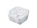 保存容器 楽ちんパック スクエア 270ml 2個組 クリアー ホワイト イノマタ化学