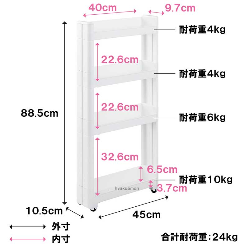 キッチン 隙間収納 ワゴン 収納 スリム キッ...の紹介画像2