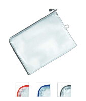 大きく開くL型ファスナー!糸入補強メッシュケース A4