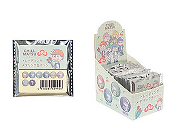おそ松さん メタリック 缶バッジ チル柄 箱買い 16個セット チル松 CHILL MATU CHI...
