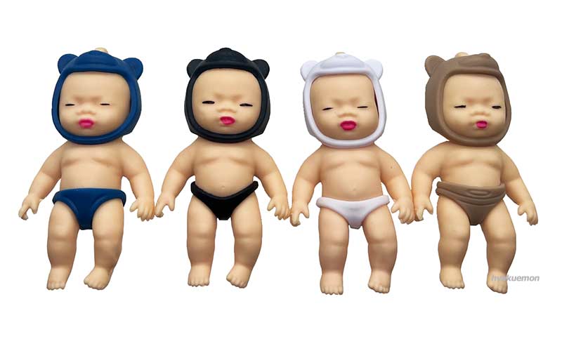 【送料無料】赤ちゃん スクイーズ 帽子付き フラッフィーベビー ミニ　4個セット 【メール便】
