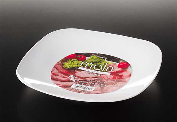 食器 プラスチック モルン 角皿 ホワイト