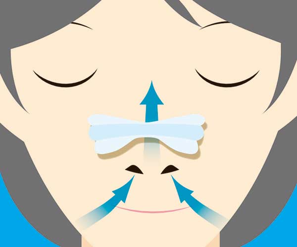 ブレススルー 鼻腔拡張テープ レギュラーサイズ 透明 6枚入