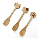 メール便送料無料 Mio スプーン 5本セット 猫 ねこ ネコ cat 木製 天然木 木のスプーン spoon カトラリー 木製カトラリー ナチュラル かわいい...