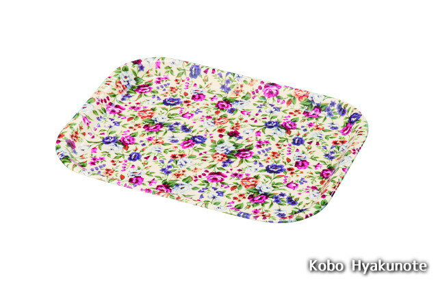 長手盆 プチローズ （布貼・ノンスリップ・抗菌） 10.0