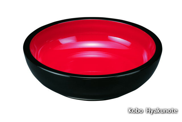 Large Bowl - 12.0こね鉢 黒 内朱