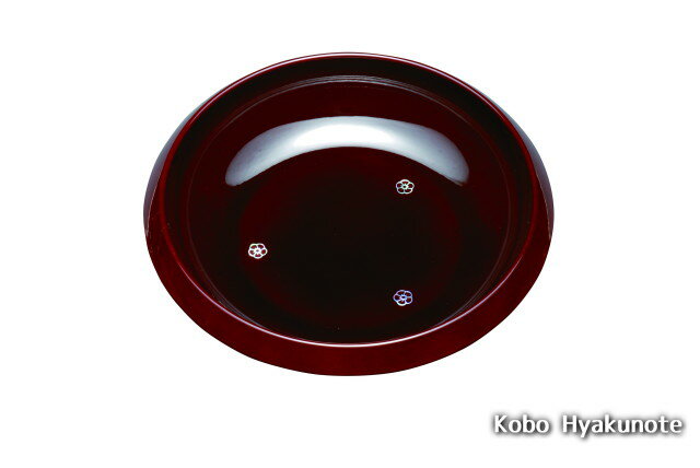 Large Bowl - 7.5菓子鉢 総溜 明月（コマ型）