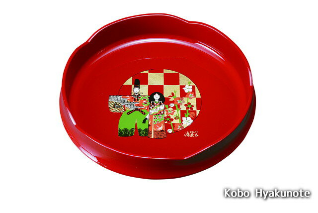 8.0梅鉢 朱 格子雛