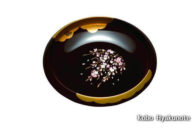 7.5菓子鉢 溜 金雲さくら