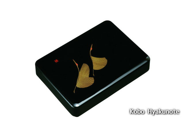 11.0加伏文庫 黒 吉祥鶴(金蒔絵・内梨子地塗・A4判)