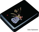 11.0加伏文庫 黒 盛絵花かご
