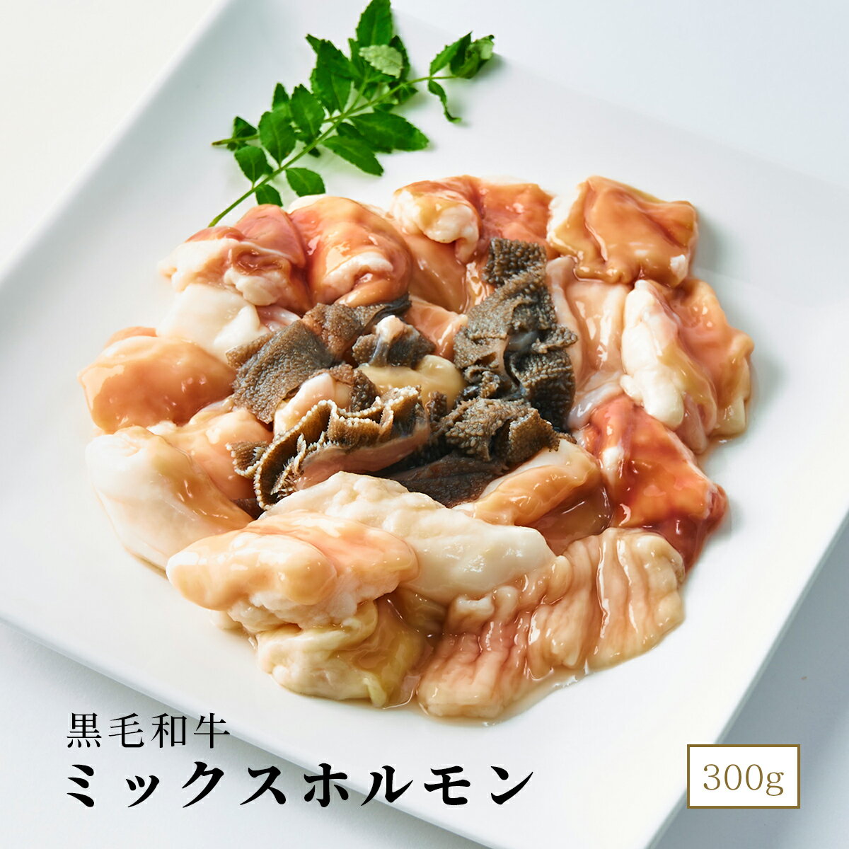 黒毛和牛 ミックスホルモン 300g 小腸、シマ腸、アカセン、センマイ、ミノ、ハツ、ツラミ ◆紙素材食品トレイ◆ ご自宅用 お取り寄せグルメ