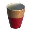 錦古里漆器店:「越前焼白赤うるし塗分ビアカップ」NISHIKINURI