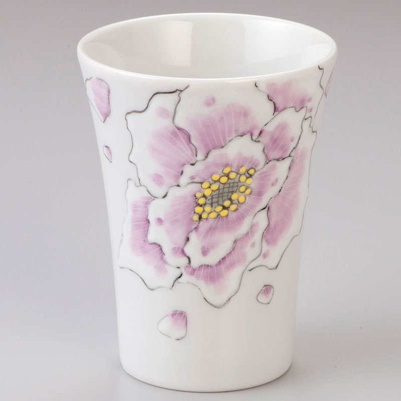 清峰堂「NYD05-3 ビアカップ 富貴文」使って楽しい伝統工芸KUTANI-YAKI