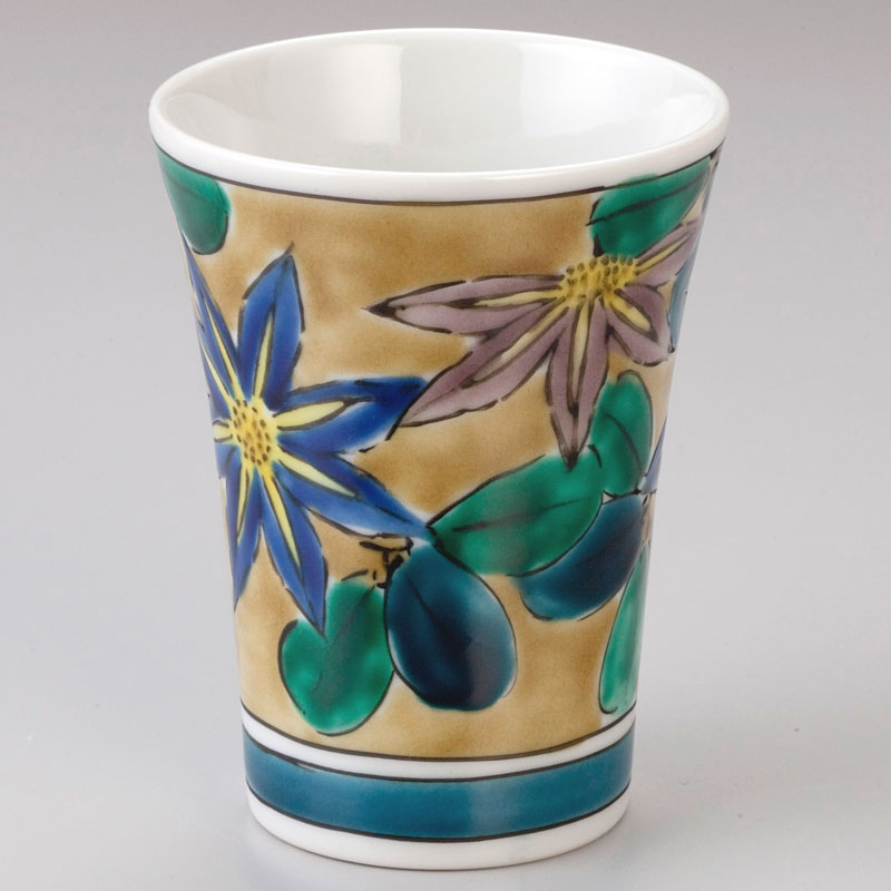 清峰堂「NTD04-3 ビアカップ 鉄仙」使って楽しい伝統工芸KUTANI-YAKI