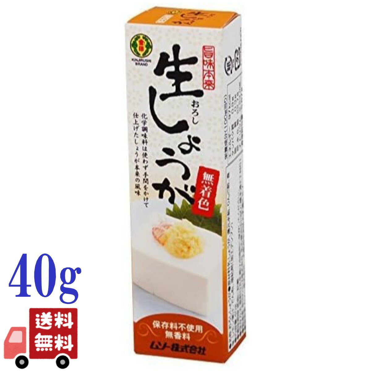ムソー 旨味本来 生しょうが チューブ入り 40g 国産 生姜使用 無添加 着色料・香料不使用 生姜 チューブ 調味料 薬味 時短 料理用