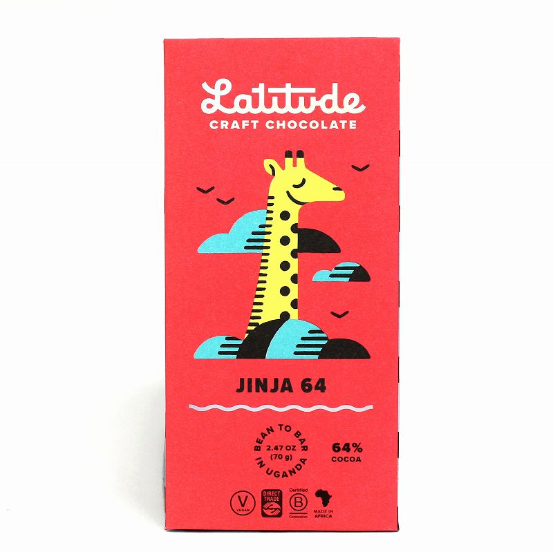 ラティテュード クラフト チョコレート ダーク 64% JINJA ジンジャ Latitude ウガンダ産 非脱臭ココア..