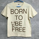 ネコ Tシャツ BORN TO BE FREE 猫 ねこ ネコ好き 可愛い 雑貨 ティーシャツ デザイン イラスト アニマル かわいい グッズ 白猫 黒猫 三毛...