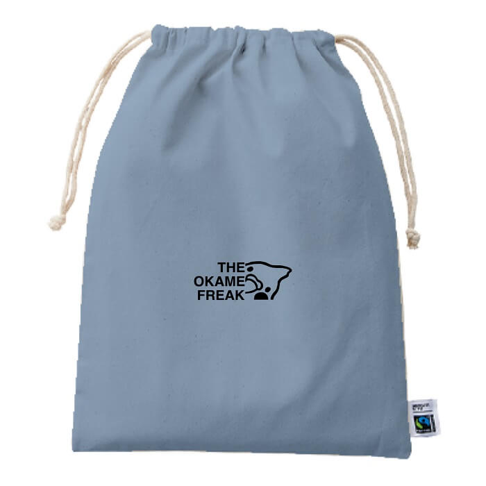 インコ 巾着 フェアトレード コットン Lサイズ THE OKAME FREAK 袋 小物入れ 巾着バッグ 通勤 通学 旅行 ポーチ かわいい グッズ プレゼント セキセイ オカメ コザクラ マメルリハ キッズ お弁当袋 入園入学準備 お道具入れ 男の子 女の子 2