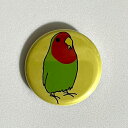 インコ 缶バッジ 「みつめるコザクラ」 32mm 243 小鳥 鳥 鳥好き 雑貨 グッズ デザイン イラスト アニマル かわいい プレゼント ギフト オカメイン...