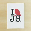 文鳥 ポストカード I LOVE JS はがき ハガキ 葉書 年賀状 暑中お見舞 暑中見舞い 挨拶状 引っ越しの挨拶 季節のあいさつ 鳥 小鳥 ことり 雑貨 おしゃれ グッズ ブンチョウ ぶんちょう buncho プレゼント ギフト 贈り物 メール便対応