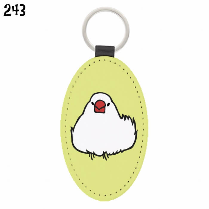 文鳥 キーホルダー おだんご文鳥 / キーチェーン チャーム キーリング 鍵 かわいい リング 便利 鳥 小..