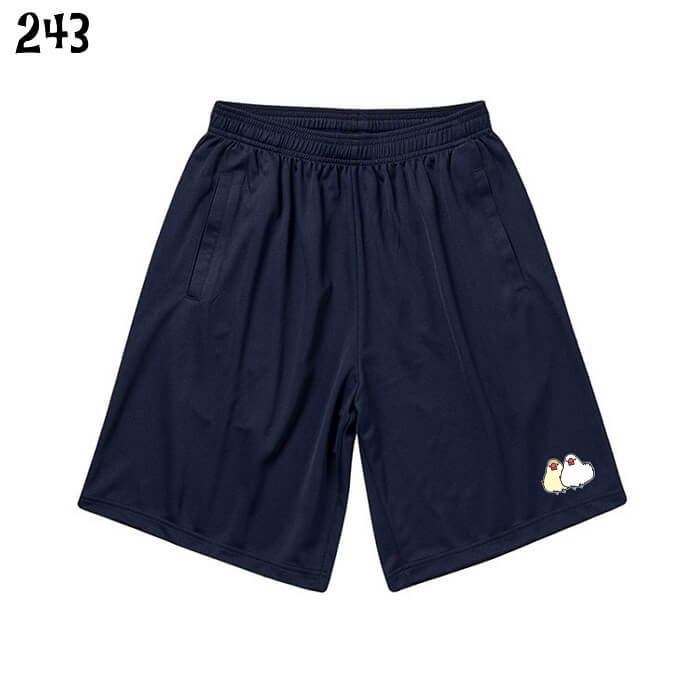 Jersey Pants - 文鳥 ドライハーフパンツ 寄り添うおだんご文鳥 小鳥 鳥 鳥好き 雑貨 吸水速乾 UVカット メッシュ ショーツ アスレチック 通気性 ジャージ 短パン かわいい グッズ プレゼント ギフト 大きいサイズ ビッグT メール便 癒やし