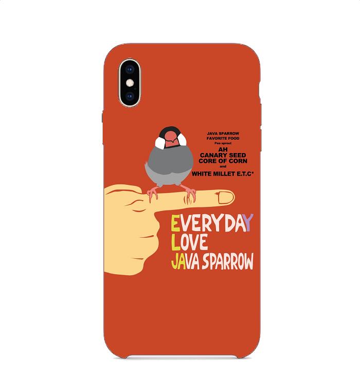 文鳥 スマートフォンケース 大きいサイズ ウッドストック カラー 桜文鳥 小鳥 鳥 ハードケース ハードカバー カバー iPhoneケース アイフォーンケース スマホケース iPhone アイフォン アイフォーン Android アンドロイド グッズ プレゼント