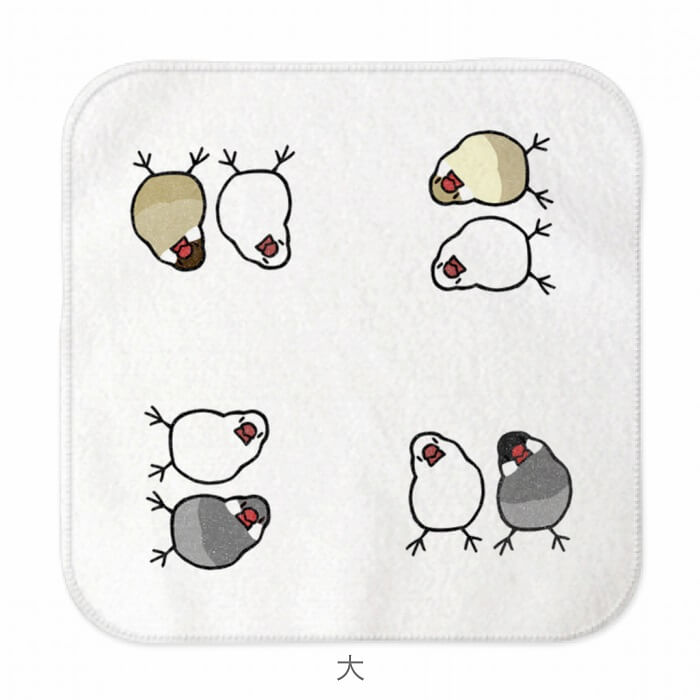 【福袋】 【ハッピーバッグ】 文鳥 ハンドタオル タオルハンカチ かしげるブラザーズ セット ハンカチ 幼稚園 保育園 入学 入学祝い 還暦 卒業祝 誕生日 クリスマス 小鳥 鳥 鳥好き 雑貨 デザイン イラスト アニマル かわいい グッズ ぶんちょう プレゼント ギフト