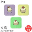 文鳥 ハンドタオル タオルハンカチ クリーム文鳥 セット ハンカチ 幼稚園 保育園 入学 入学祝い 還暦 卒業祝 誕生日 クリスマス 小鳥 鳥 鳥好き 雑貨 デ...