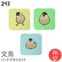 【福袋】 【ハッピーバッグ】 文鳥 ハンドタオル タオルハンカチ シナモン文鳥 セット ハンカチ 幼稚園 保育園 入学 入学祝い 還暦 卒業祝 誕生日 クリスマ...