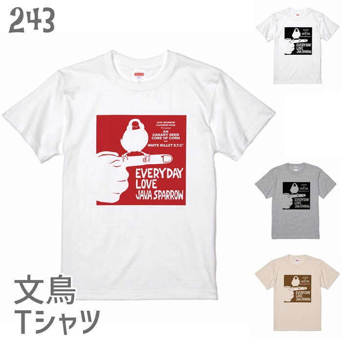 文鳥 Tシャツ ウッドストック文鳥