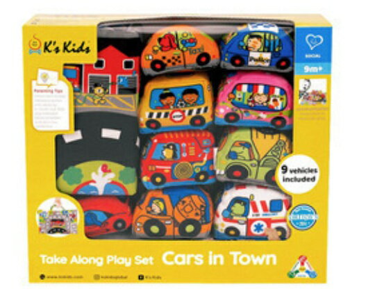 おもちゃ ベビートイ カーズインタウン 自動車おもちゃ プレゼント 御誕生日 贈り物 布製おもちゃ 知育玩具 ケーズキッズ 幼児 自動車 救急車 消防車 車 運転 出産祝い ギフト