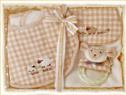 オーガニックコットン 出産祝いギフト ベビー服 ギフトセット ビセラ タオル スタイ 汗取りタオル ひつじさん ベビー雑貨 ベビー用品 日本製 出産祝いギフト